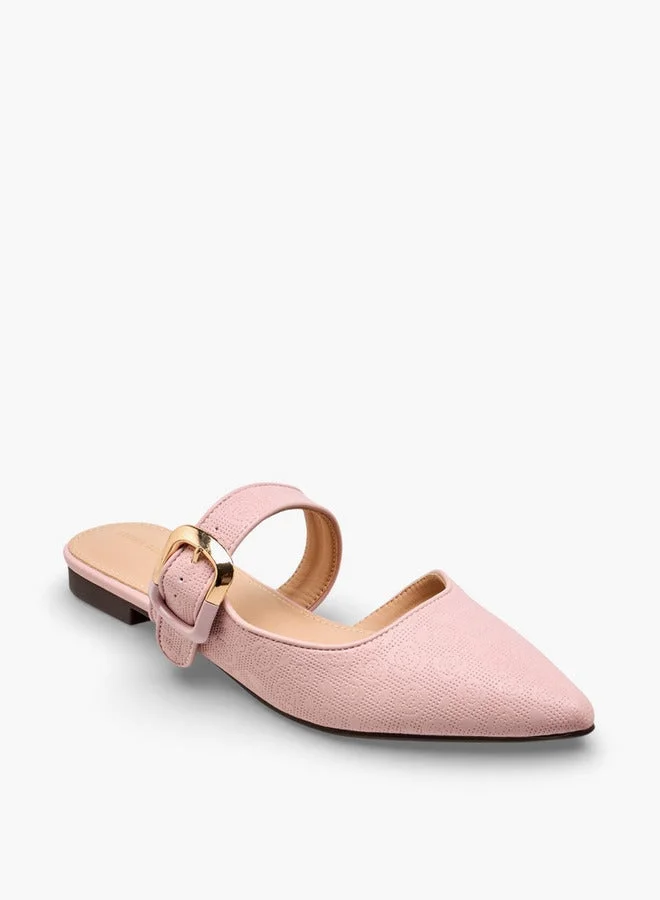 Flora Bella By Shoexpress Women Floral Textured Pointed Toe Shoes